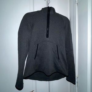 Lululemon Fleece & Thank You Pullover in Dark Grey